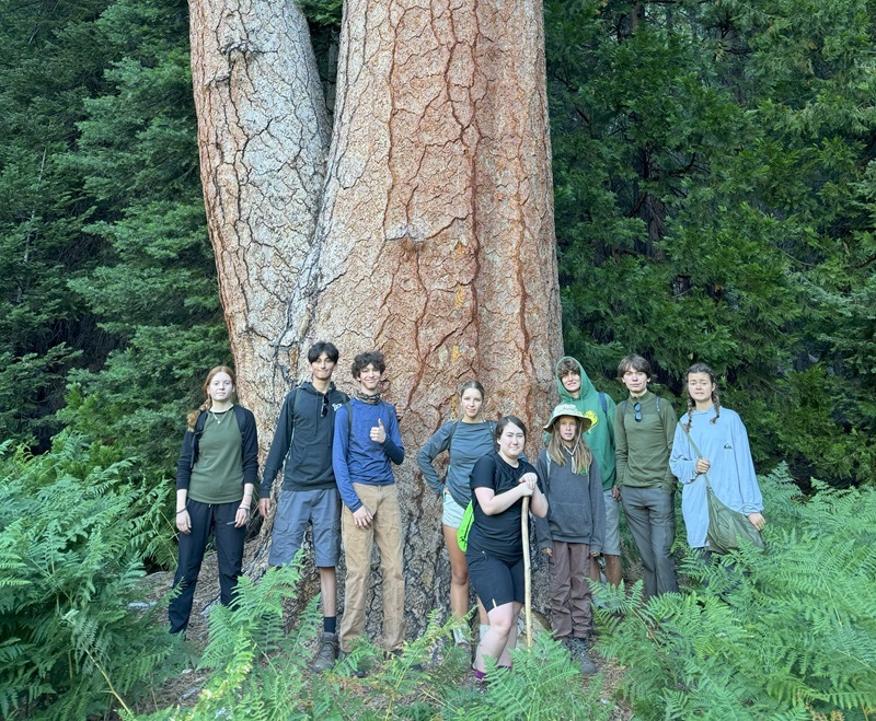 The Teen Science Crew in the Trinity Alps.